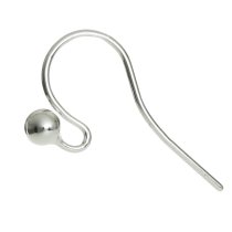4x 925 Sterling Silver Large Ball Dot 19 Ga Gauge French Hook Earwire Earring Connector