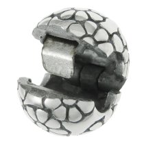 1x Antique 925 Sterling Silver Round Daisy Flowers Clip Stopper Lock Bead Pendant for European Charm Bracelet