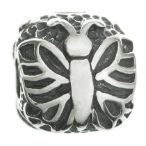 Antqiue 925 Sterling Silver Clip Spring Fairy Tales Butterfly Stopper Lock Charm Bead for European Charm Bracelet