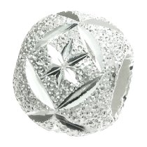 925 Sterling Silver Twinkle Star Stardust Bead for European Charm Bracelets 10mm