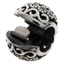 Antique 925 Sterling Silver Round Daisy Flowers Clear CZ Crystals Stopper Clip Lock Bead for European Charm Bracelets