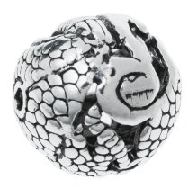 1x Antique 925 Sterling Silver Chinese Dragon Focal Bead Spacer 11mm