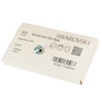 1x Swarovski Elements Crystal 5928 Becharmed Helix Bead Aquamarine 14mm