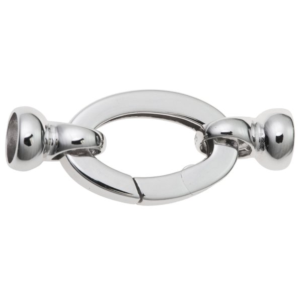 1 Set Rhodium on 925 Sterling Silver Shortener Enhancer Clasp with Pearl Stringing Connector End Cap