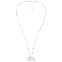925 Sterling Silver Family Tree Life Clear CZ Crystal Round Dangle Charm Pendant Rolo Chain Necklace 16"+1" Extender