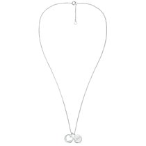 925 Sterling Silver Love Heart Round Dangle Charm Pendantd Rolo Chain Necklace 16"+1" Extender