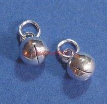 4 x New Sterling Silver Jingle Bell Dangle Charm 6mm w/ Jump Ring