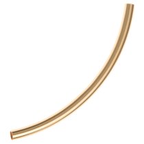 2x 14k Gold Filled Round Curved Tube Bead 35mm x 2mm