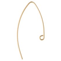 2x 14k Gold Filled V Shape Ear Wire Earwires French Hook 33mm