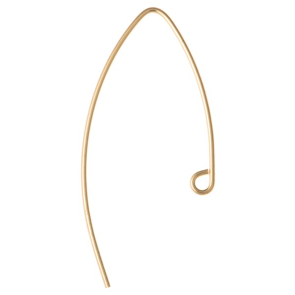 2x 14k Gold Filled V Shape Ear Wire Earwires French Hook 33mm