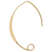 2x 14k Gold Filled V Shape Flattened Ear Wire Earwires Hook for Dangle / Drop Earrings