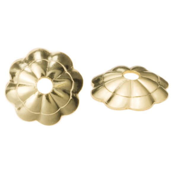 10x 14k Gold Filled Flower Cap Bead Cover 5mm