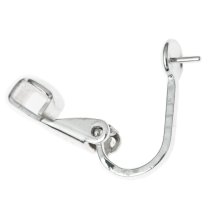 2x 925 Sterling Silver 4mm Pearl Cup Pin Clip on Back Non-pierced Earring Connector