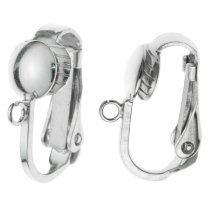 925 Sterling Silver Loop Clip on Back Non-pierced Dangle Charm / Drop Earring Connector