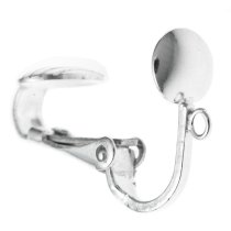 925 Sterling Silver Loop Clip on Back Non-pierced Dangle Charm / Drop Earring Connector