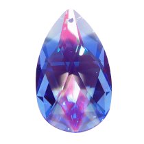 1x Large Teardrop Briolette Swarovski Crystal Sapphire AB Pendant