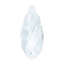 2x Swarovski Crystal Teardrop Briolette 6010 White Opal 13mm