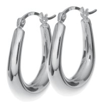 2x 925 Sterling Silver Puff Ring Hoop Huggie Hinge with Notched Post Drop Earrings