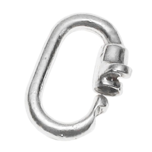 1x 925 Sterling Silver 4mm x 6mm Oval Link Lock Jump Ring Clasp