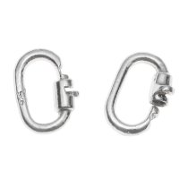 1x 925 Sterling Silver 4mm x 6mm Oval Link Lock Jump Ring Clasp