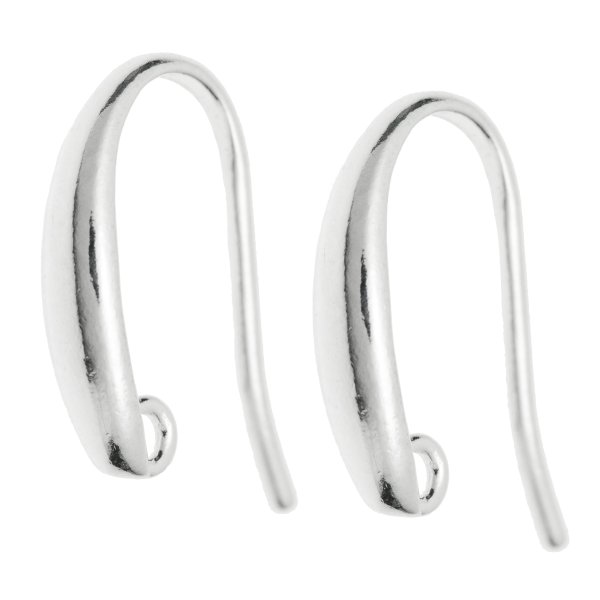 2x Sterling Silver Ear Wire Earring Hook with Ring for Dangle