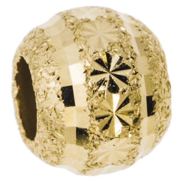 Gold-tone 925 Sterling Silver Snowflake Disco Stardust Bead for European Charm Bracelets 10mm