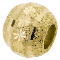 Gold-tone 925 Sterling Silver Snowflake Disco Stardust Bead for European Charm Bracelets 10mm