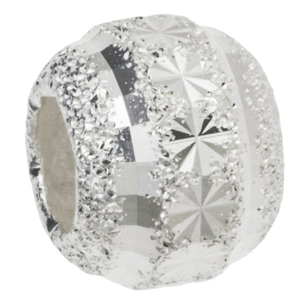 925 Sterling Silver Snowflake Disco Stardust Bead for European Charm Bracelets 10mm