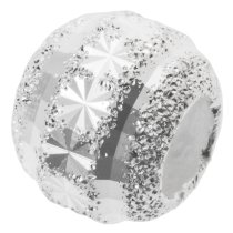 925 Sterling Silver Snowflake Disco Stardust Bead for European Charm Bracelets 10mm