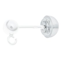 2 x 925 Sterling Silver Hypoallergenic Rubber Friction Earring Back Ear Nut