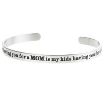 Qina C. 316l Stainless Steel Best Mom Grandma Adjustable Cuff Bracelet Wristband Bangle