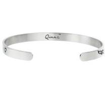 Qina C. 316l Stainless Steel Friends Forever Today Tomorrow Always Adjustable Cuff Bracelet Wristband Bangle