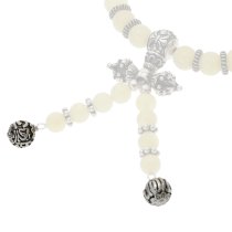 2x Bali Sterling Silver Buddhist Monk Prayer Sutra Mala Flower Heart Bead Spacer