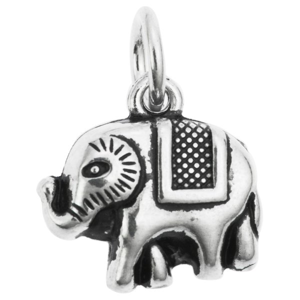 1 x 925 Sterling Silver Elephant Dangle Pendant Charm