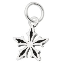 1 x 925 Sterling Silver Fleur-de-lis Flower Dangle Pendant Charm