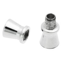 1 Set Rhodium on Sterling Silver Pearl Stringing End Cap Connector Screw on Clasp