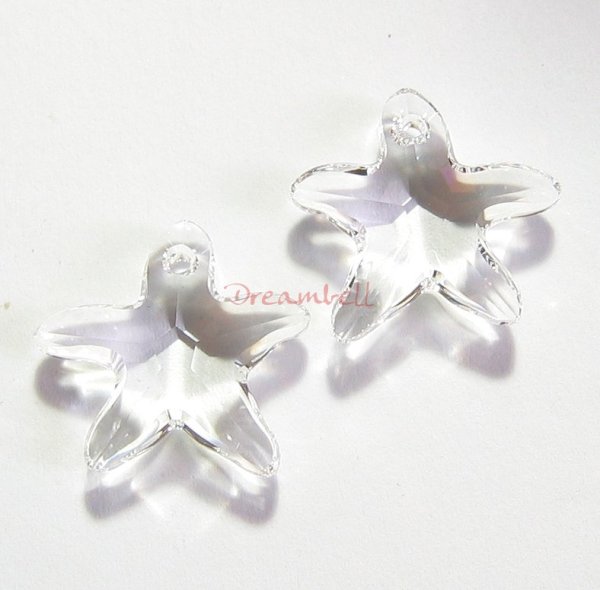 1 Swarovski Crystal Starfish 6721 Star Fish clear 16mm NEW