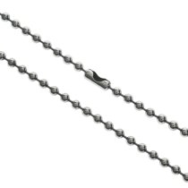 1x Antique 925 Sterling Silver Round Ball Chain Necklace 4mm with Ball Chain Conncetor 20″