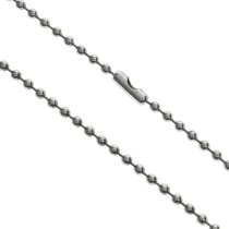 1x Antique 925 Sterling Silver Round Ball Chain Necklace 2.4mm with Ball Chain Conncetor 30″