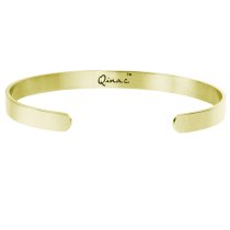 Qina C. Gold-tone 316l Stainless Steel Always My Sister Forever My Friend Adjustable Cuff Bracelet Wristband Bangle