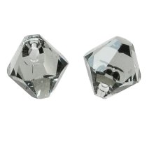 12 Swarovski Elements Crystal Xilion Bicone 6328 Top Drilled Black Diamond Pendant 6mm