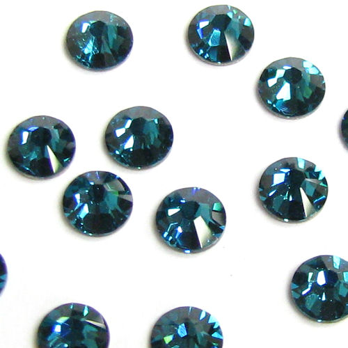 72x Swarovski Elements Flatback No Hotfix Crystal 2088 Rhinestone Ss16 Blue Zircon No Hotfix