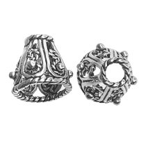 4x 925 Sterling Silver Bali Bead FILIGREE Cap 8x 8mm