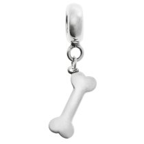 Antique 925 Sterling Silver Dog Bone Best Friend Dangle Bead for European Charm Bracelets