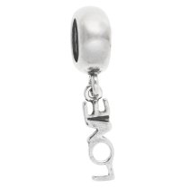 Antique 925 Sterling Silver Love Forever Dangle Bead for European Charm Bracelets