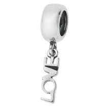 Antique 925 Sterling Silver Love Forever Dangle Bead for European Charm Bracelets