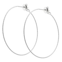 2x Sterling Silver Twisted Earwire Stud Post Hoop Earring Dangle Charm Connector