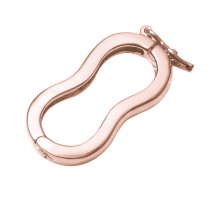 1x 14k Rose Gold-tone 925 Sterling Silver Infinity Connector Pearl Necklace Shortener Enhancer Clasp