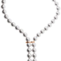 1x 14k Rose Gold-tone 925 Sterling Silver Infinity Connector Pearl Necklace Shortener Enhancer Clasp