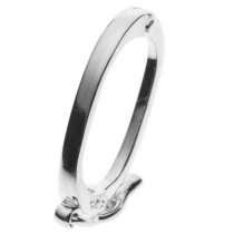 1x 925 Sterling Silver Oval Interchangeable Connector Pearl Necklace Shortener Enhancer Clasp